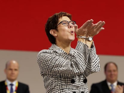 Annegret Kramp-Karrenbauer, este viernes en Hamburgo.