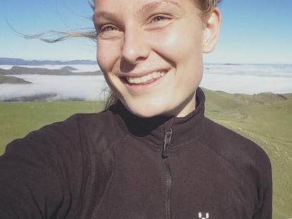 Louisa Vesterager Jespersen, en noviembre de 2015, mientras recorría el Camino de Santiago.