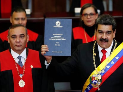 Maduro, tras jurar como presidente de Venezuela