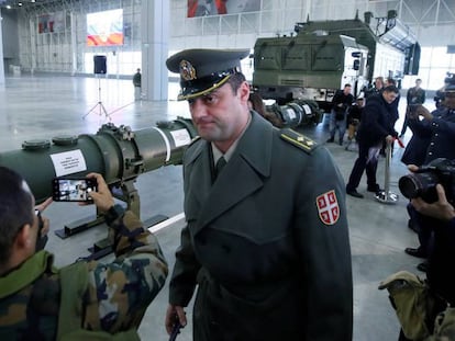 Reunión con periodistas y expertos militares, organizada por el Kremlin en enero, para mostrar que uno de sus polémicos misiles no incumple el tratado INF. En vídeo, así ha aumentado la tensión entre Rusia y EE UU.
