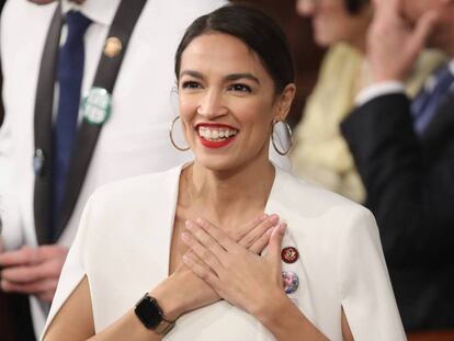 Alexandria Ocasio-Cortez el pasado 5 de febrero en la Cámara de Representantes.