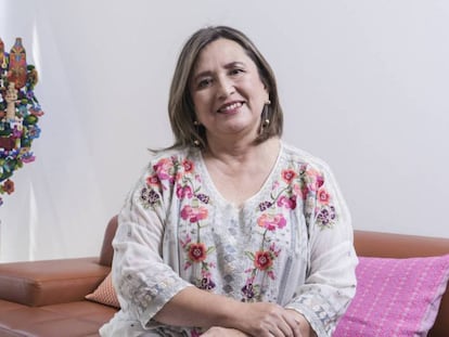 Xóchitl Gálvez, senadora del Partido Acción Nacional, en su oficina del Senado mexicano.