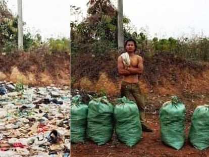 Imagen de una de las limpiezas viralizadas con el 'hashtag' #TrashtagChallenge. En vídeo, la limpieza de la playa de Versova, en Bombay (India).