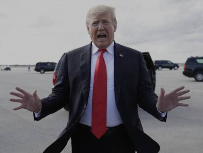 El presidente Trump, en Florida. En vídeo, Trump ve el 'Informe Mueller' como una victoria política.