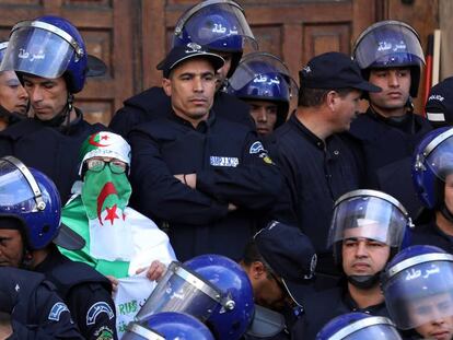 Protesta en Argel, este viernes.