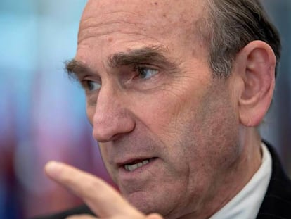 El enviado de Estados Unidos para Venezuela, Elliott Abrams, la semana pasada en el Departamento de Estado. En vídeo, Maduro acusa al Gobierno de EE UU y sus representantes de mentir en la situación venezolana.