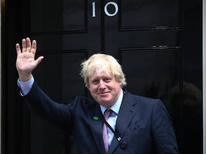 Boris Johnson, en la entrada de Downing Street, en 2015.