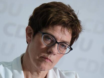 En vídeo, la presidenta de la CDU, Annegret Kramp-Karrenbauer, se dirige a la prensa el pasado lunes para evaluar el resultado de las elecciones europeas.