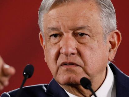 El Presidente de México, Andrés Manuel López Obrador el viernes en el Palacio Nacional. En vídeo, México y EEUU alcanzan un acuerdo migratorio.