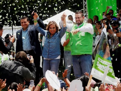 La candidata Sandra Torres, en su cierre de campaña.