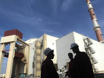 Reactor de la planta nuclear iraní de Busher, a 1.200 kilómetros de Teherán.