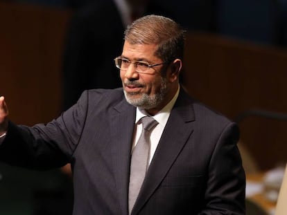 Mohamed Morsi, en 2012 en Nueva York. En vídeo, la crónica del suceso.
