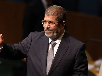 Mohamed Morsi, en 2012 en Nueva York. En vídeo, la crónica del suceso.