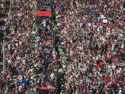 Celebración tras la victoria de los Raptors en Toronto, Canadá. En vídeo, imágenes del tiroteo.