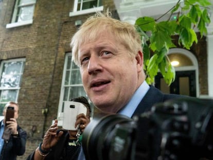 En vídeo, Boris Johnson el día de la presentación de su candidatura.