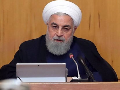 El presidente de Irán, Hasan Rohaní, en una imagen de archivo. En vídeo, un portavoz de la Marina de EE UU vuelve a culpar este miércoles a Irán de los ataques a los petroleros.
