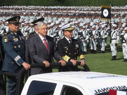 López Obrador durante la inauguración del nuevo cuerpo.