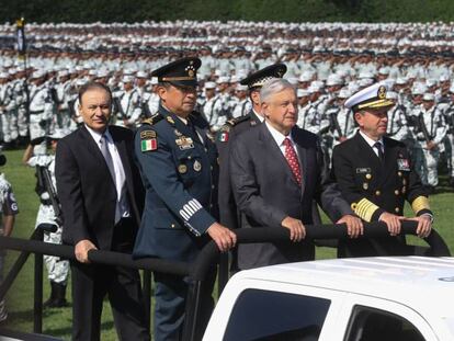 López Obrador durante la inauguración del nuevo cuerpo.