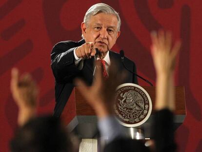 López Obrador, en su conferencia de prensa diaria. En vídeo, declaraciones de López Obrador.