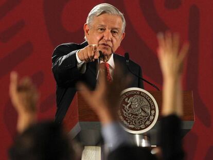 López Obrador, en su conferencia de prensa diaria. En vídeo, declaraciones de López Obrador.