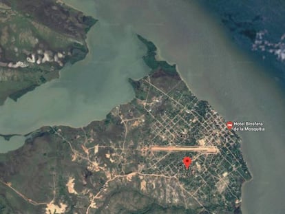 Una imagen satelital del Caribe hondureño.
