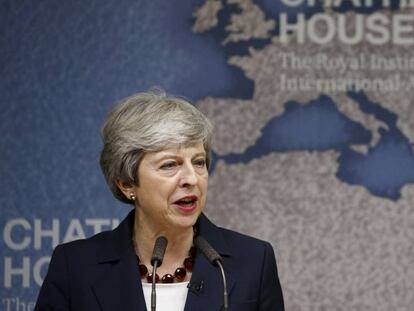 Theresa May, en Chatham House, este miércoles en Londres. En vídeo, declaraciones de May.