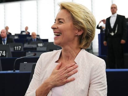 Ursula von der Leyen, en el Parlamento Europeo, en Estrasburgo. En vídeo, resumen del discurso de investidura de Von der Leyen.