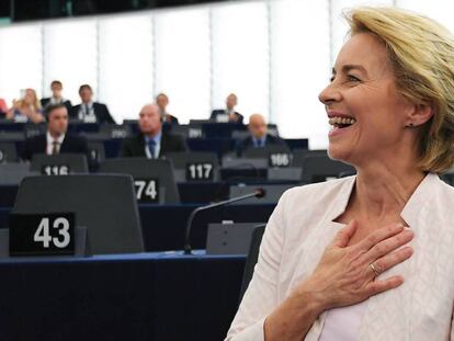 Ursula von der Leyen, en el Parlamento Europeo, en Estrasburgo. En vídeo, resumen del discurso de investidura de Von der Leyen.