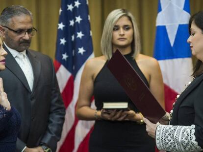 Wanda Vázquez jura como nueva gobernadora de Puerto Rico. En vídeo, la inestabilidad política de la última semana en Puerto Rico.