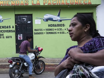 Un establecimiento de envíos a EE UU, en Jilotepeque, Guatemala.