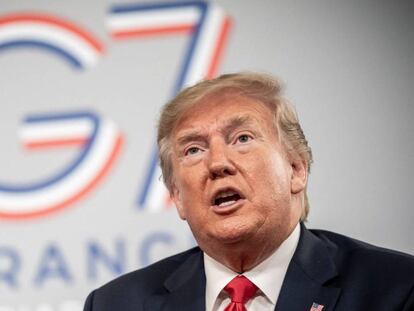 Donald Trump, este lunes en la cumbre del G7 en Biarritz (Francia). / Vídeo: Declaraciones del presidente de Estados Unidos.