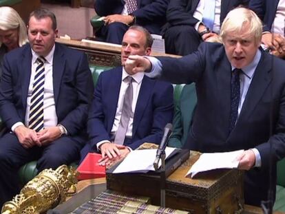 En vídeo, el Parlamento frena a Boris Johnson