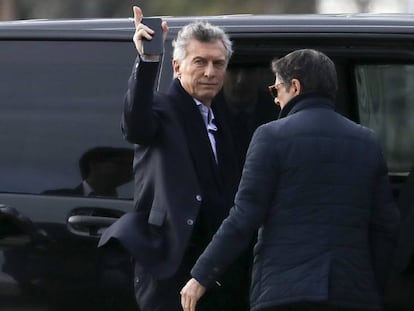 El presidente Mauricio Macri llega a la Casa Rosada, el lunes 2 de agosto.