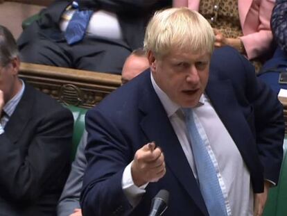 El primer ministro del Reino Unido, Boris Johnson, se dirige a la oposición este jueves en la Cámara de los Comunes. En vídeo, intervención de Jeremy Corbyn, líder del Partido Laborista.