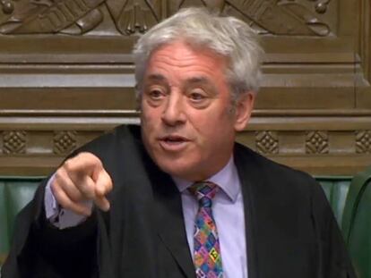 Bercow, durante su argumentación este lunes en Westminster.