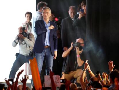 En vídeo, Macri, junto a sus seguidores tras conocer el resultado.
