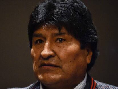 El expresidente boliviano Evo Morales, el miércoles durante una rueda de prensa en Ciudad de México.