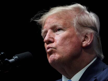 Donald Trump, el pasado sábado en Florida. En vídeo, las claves del 'impeachment'.