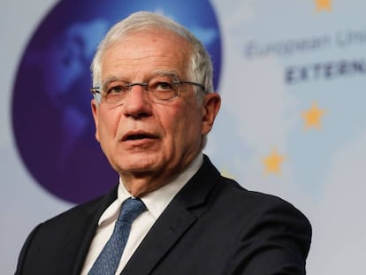 El alto representante de Política Exterior de la Unión Europea, Josep Borrell, en Bruselas. En vídeo, sus declaraciones.