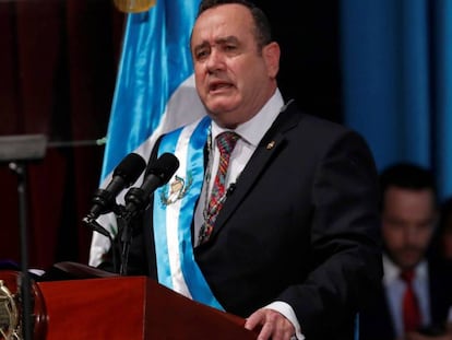 El nuevo presidente de Guatemala, Alejandro Giammattei. En el video, el discurso del nuevo mandatario.