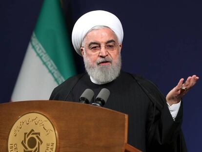 El presidente iraní, Hasan Rohani, este jueves en Teherán. En vídeo, Rohani se planta ante Europa y rechaza negociar un nuevo acuerdo nuclear.