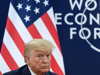 Trump, tras su intervención en el Foro de Davos este martes.