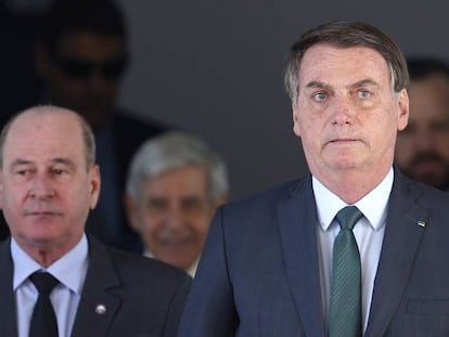 Bolsonaro, este martes durante una ceremonia en Brasilia.