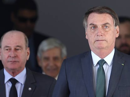 Bolsonaro, este martes durante una ceremonia en Brasilia.