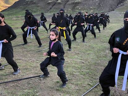 Entrenamiento del grupo Soran Ninja Team, en el Kurdistán iraquí.