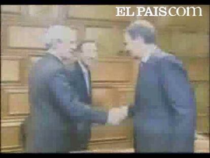 George Bush ha saludado así al presidente Zapatero en la sede de Naciones Unidas