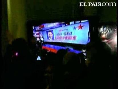 Los demócratas celebran la victoria en Madrid