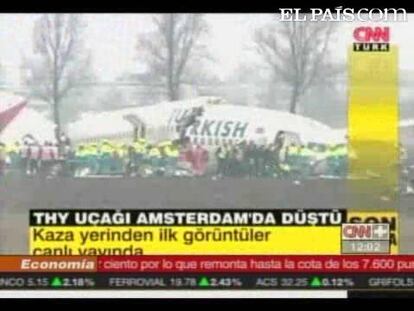 Un avión turco se estrella al tomar tierra en Amsterdam