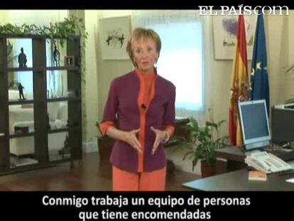 La vicepresidenta primera, María Teresa Fernández de la Vega, presenta en un vídeo las funciones de su departamento y los servicios que ofrece.