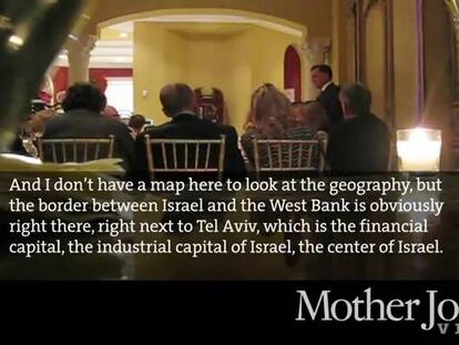 En un nuevo extracto de la reunión con contribuyentes a la campaña de Mitt Romney filtrada por la web MotherJones, el candidato republicano asegura que el conflicto de Palestina no tiene solución.